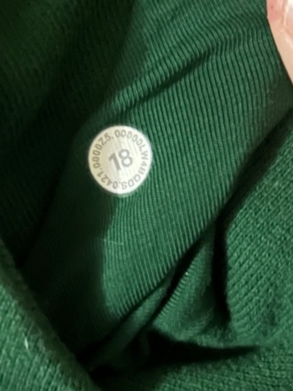 NWOT lululemon green gold zipper scuba size 18 - Picture 5 of 6